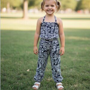 CHACH BEACH Girl's Jumpsuit Swim Blue Size 4 Smocked